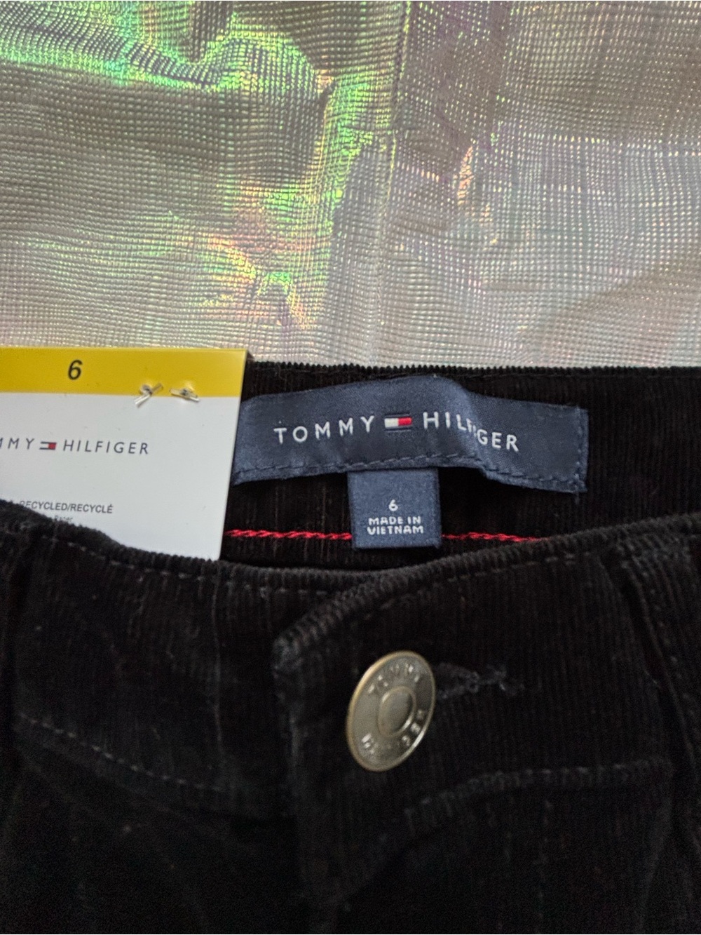 New - Tommy Hilfiger Black Corduroy Men's Pants - Picture 5 of 7